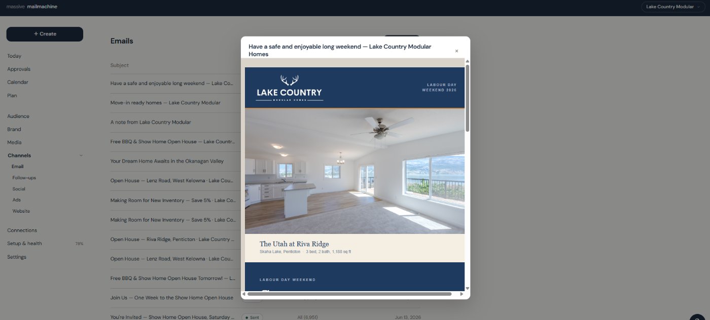 MassiveMailMachine email campaigns